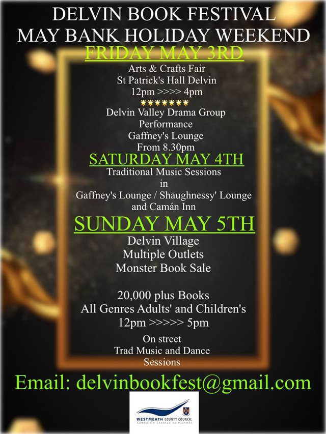 Delvin Book Festival 3 - 5 May 2024