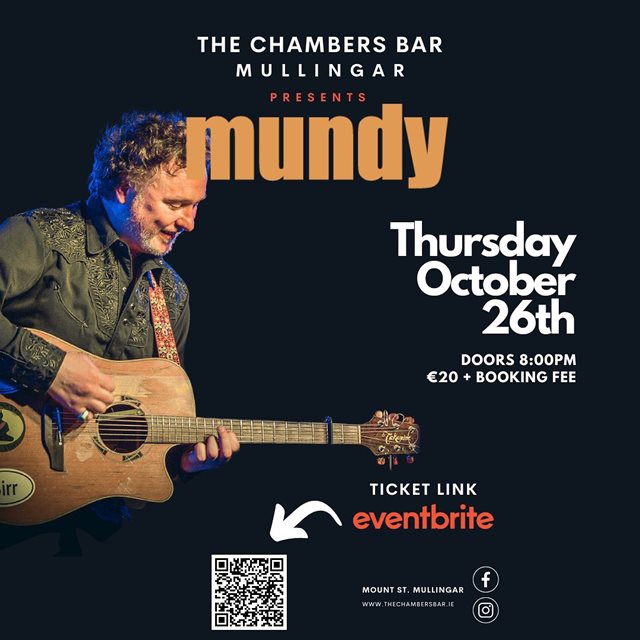 Mundy, The Chambers Bar 26 October 2023